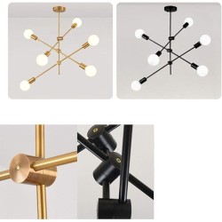 Lámpara Contemporánea Tipo Candelabro de 6 luces