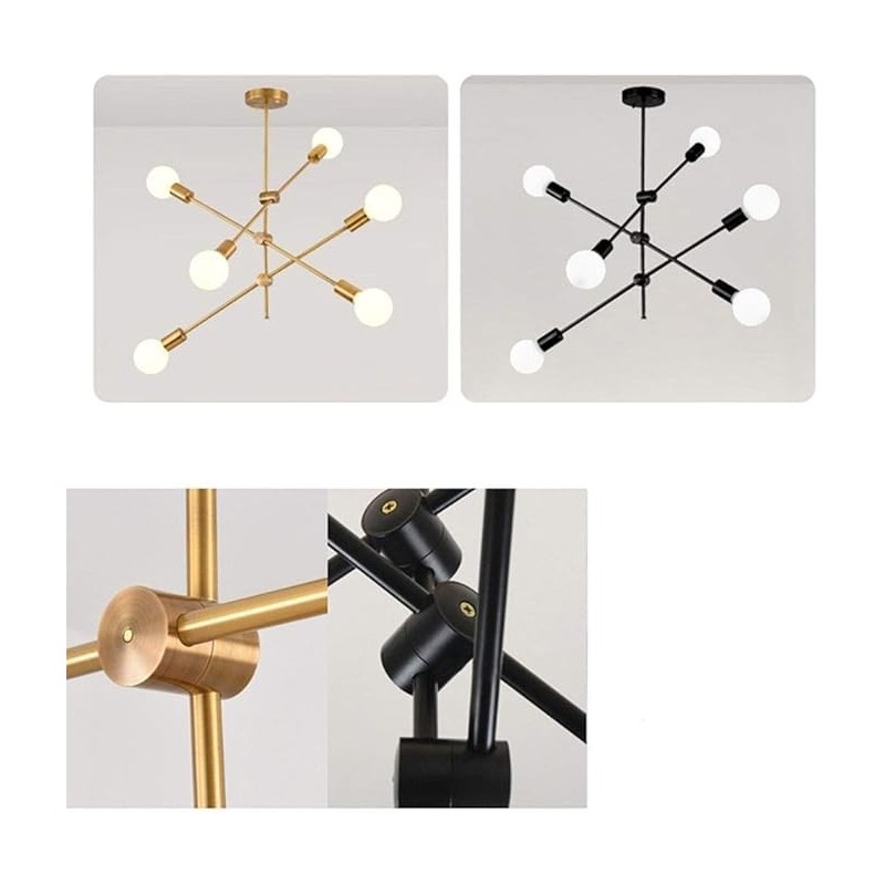 Lámpara Contemporánea Tipo Candelabro de 6 luces