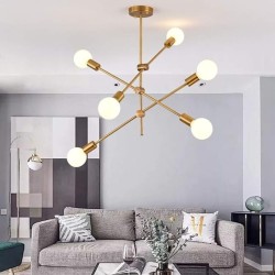 Lámpara Contemporánea Tipo Candelabro de 6 luces