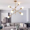Lámpara Contemporánea Tipo Candelabro de 6 luces