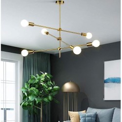 Lámpara Contemporánea Tipo Candelabro de 6 luces