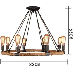Lámpara Colgante tipo rueda de 8 luces
