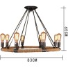 Lámpara Colgante tipo rueda de 8 luces