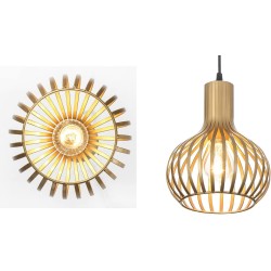 Lámpara colgante elegante dorada