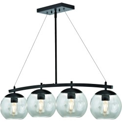 Lámpara Colgante 4 Esferas de Vidrio