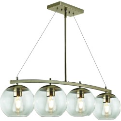 Lámpara Colgante 4 Esferas de Vidrio