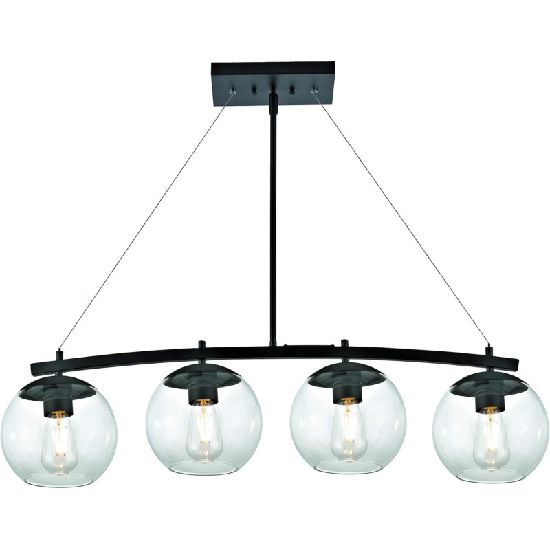 Lámpara Colgante 4 Esferas de Vidrio