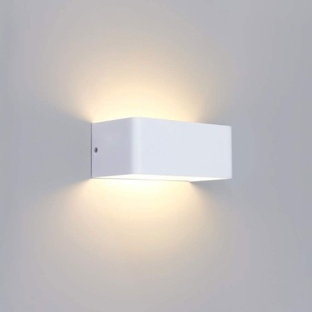 Lámpara de pared exterior tipo rectángulo negra o blanca