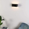 Lámpara de pared exterior tipo rectángulo negra o blanca