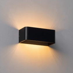 Lámpara de pared exterior tipo rectángulo negra o blanca