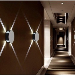 Lámpara de pared exterior circular