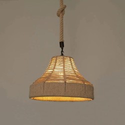 Lámpara colgante de yute