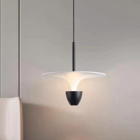 Lámpara colgante led estilo  nórdico (café, blanco o negro)
