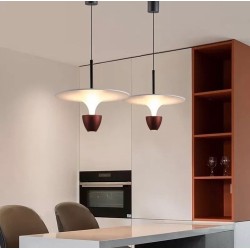 Lámpara colgante led estilo  nórdico (café, blanco o negro)