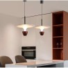 Lámpara colgante led estilo  nórdico (café, blanco o negro)