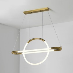 Lámpara colgante led esfera y línea