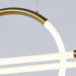 Lámpara colgante led esfera y línea