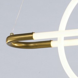 Lámpara colgante led esfera y línea