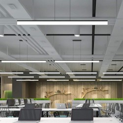 Lámpara de cielo geométrica cromada base cuadrada