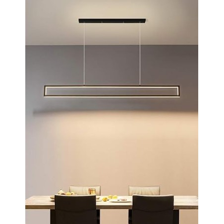 Lámpara colgante rectángulo (negra)