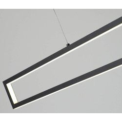 Lámpara colgante rectángulo (negra)