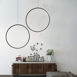 Lámpara colgante aro led (blanca o negra)