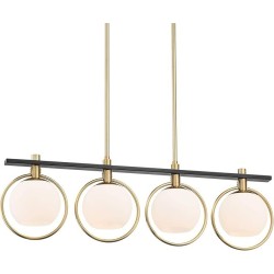 Lámpara colgante 4 esferas y aro