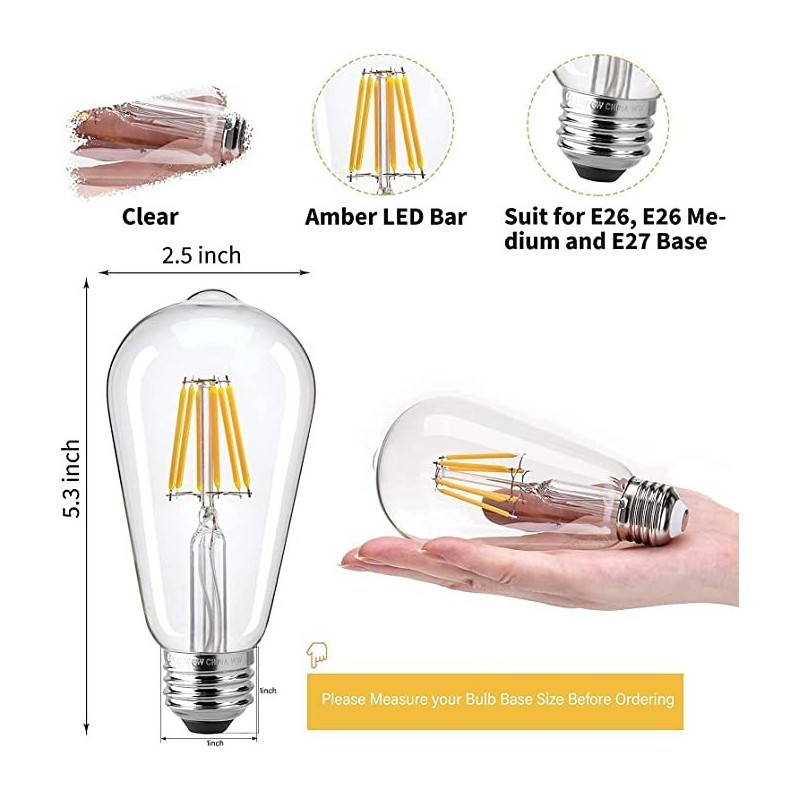 Foco tipo Vintage luz Cálida 7W