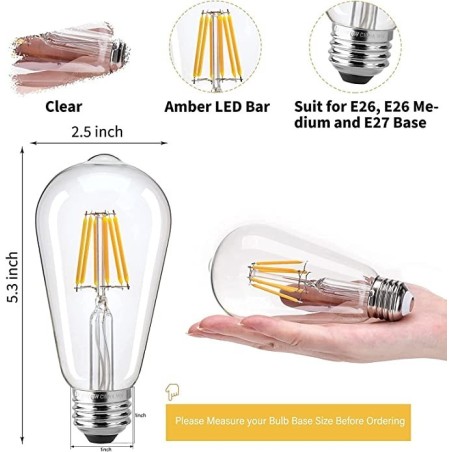 Foco tipo Vintage luz Cálida 7W