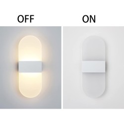 Lámpara de pared exterior LED acrílico (cromada)