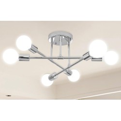 Lámpara 6 luces cromada