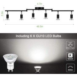 Riel de cielo 6 luces