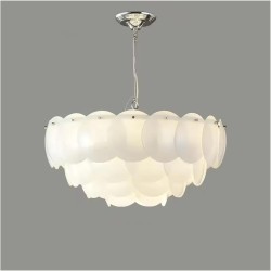 Lámpara colgante cristales hojas