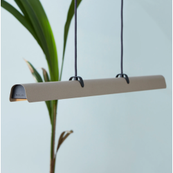 Lámpara colgante lineal café madera