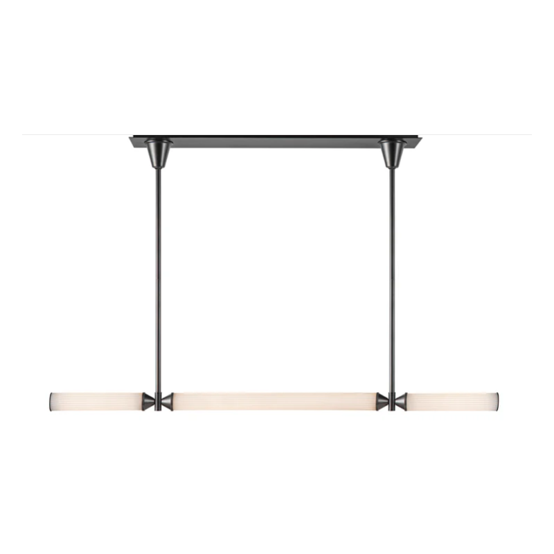 Lámpara lineal cilindro horizontal negra o dorada