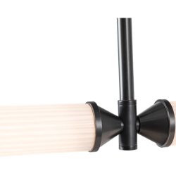 Lámpara lineal cilindro horizontal negra o dorada