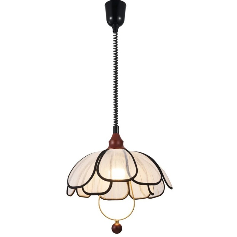 Lámpara colgante de tela estilo oriental