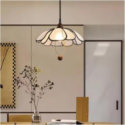 Lámpara colgante de tela estilo oriental