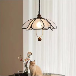 Lámpara colgante de tela estilo oriental