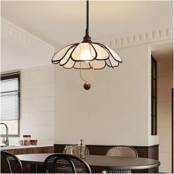 Lámpara colgante de tela estilo oriental