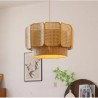 Lámpara colgante de ratán