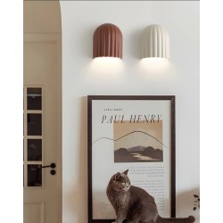 Lámpara de pared de resina color blanco o café