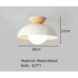 Lámpara colgante estilo escandinavo detalle tipo madera