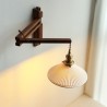 Lámpara de pared brazo de madera