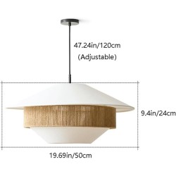 Lámpara colgante estilo escandinavo detalle tela