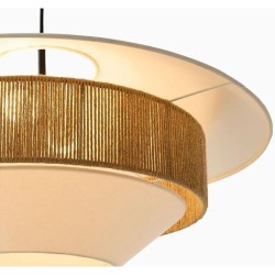 Lámpara colgante estilo escandinavo detalle tela