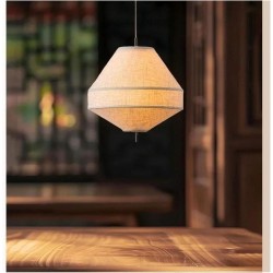 Lámpara colgante de tela estilo oriental