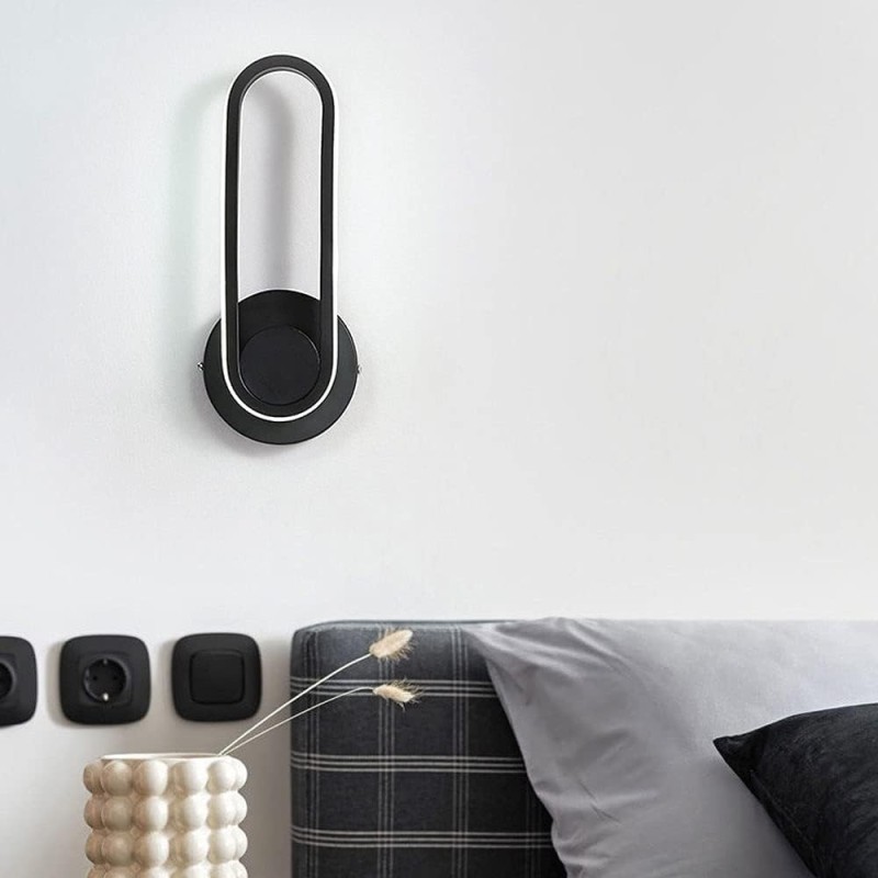 Lámpara de pared moderna negra o blanca