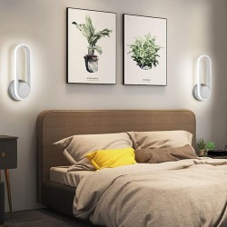 Lámpara de pared moderna negra o blanca