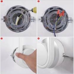 Lámpara de pared moderna negra o blanca